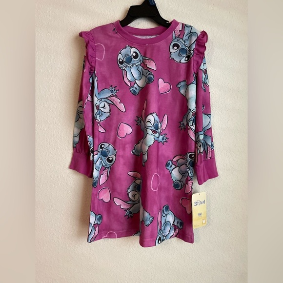 Disney Stitch Kids Pajamas Nightgown - Pink and Blue size XS 4/5-NWT - Picture 5 of 5